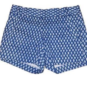 J.CREW Women’s City Fit Shorts Size 0 Blue & White Cotton Shorts EUC